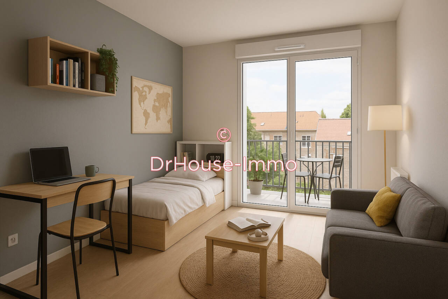 Appartement 1 pièce de 35 m² - Armentières (59280)