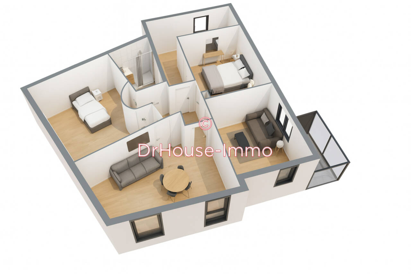 Appartement 5 pièces de 104 m² - Lille (59000)