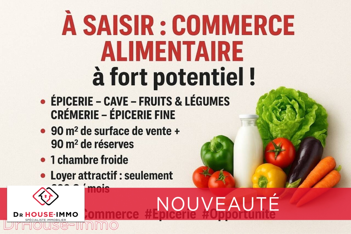 Photo 1 : Vente Commerce 2 pièces Bertreville 180 m²
