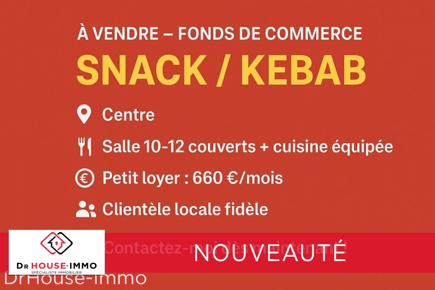 Photo 1 : Vente Commerce 3 pièces Dieppe 36 m²