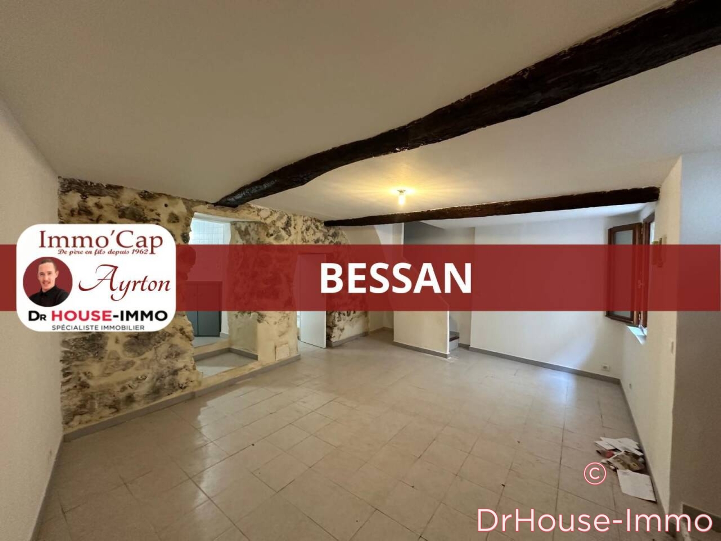 Photo 1 : Vente Maison 3 pièces Bessan 72 m²
