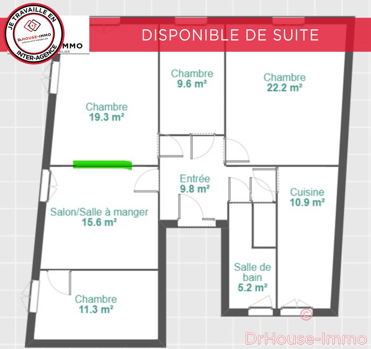 Photo 1 : Vente Appartement 5 pièces Mulhouse 107 m²