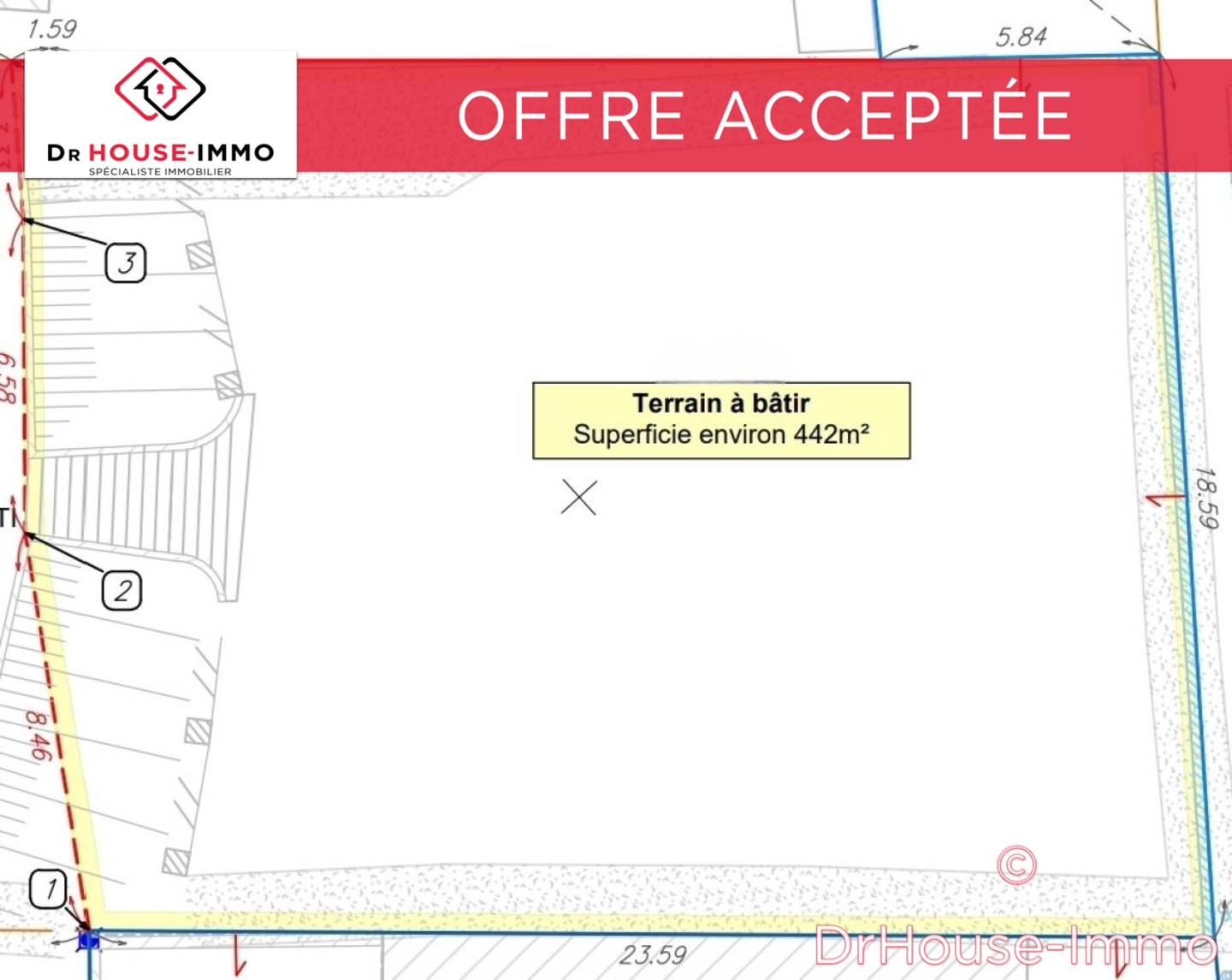 Photo 2 : Vente Terrain Dijon 442 m²