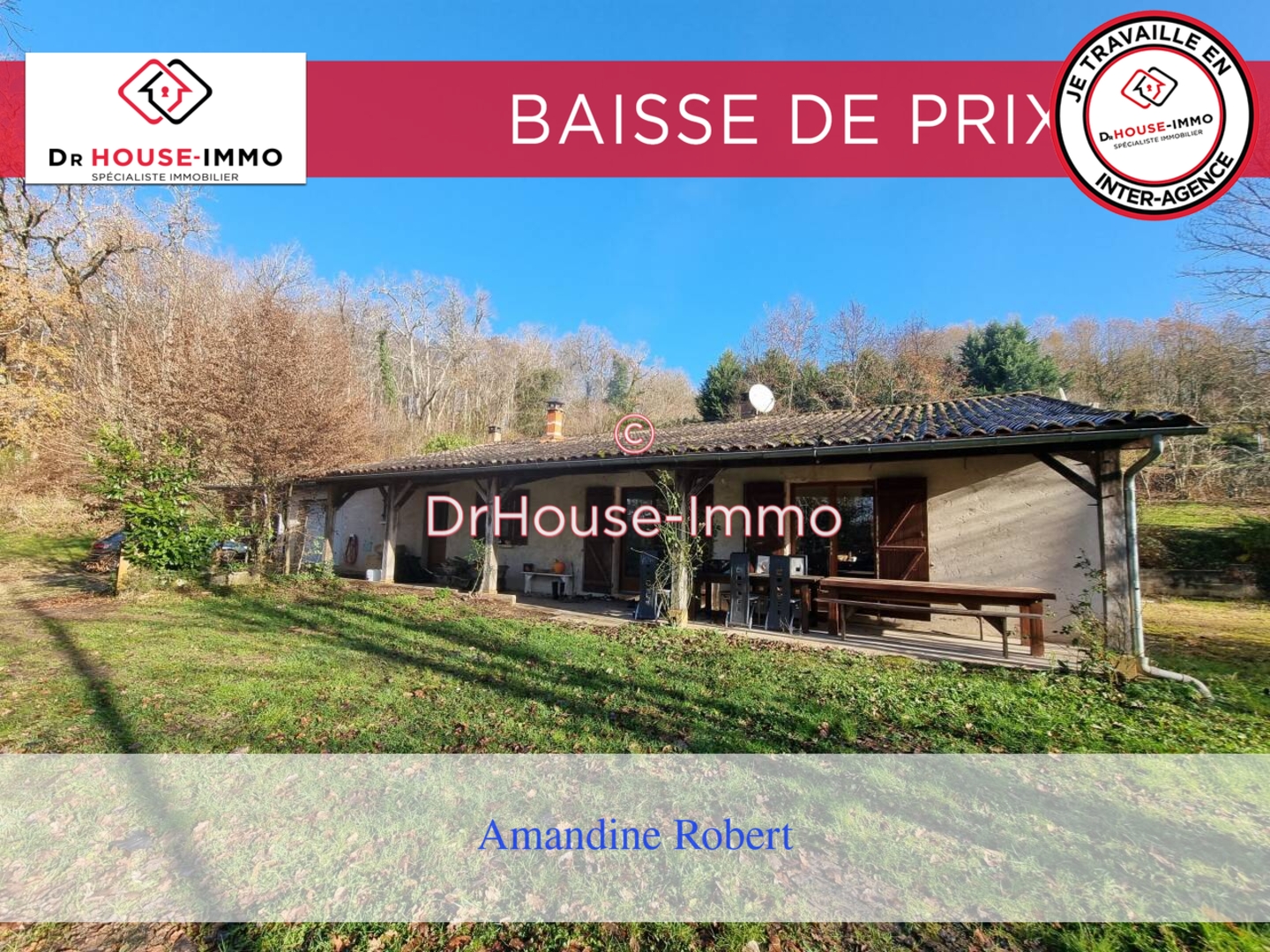 Photo 1 : Vente Maison 7 pièces Marsalès 158 m²