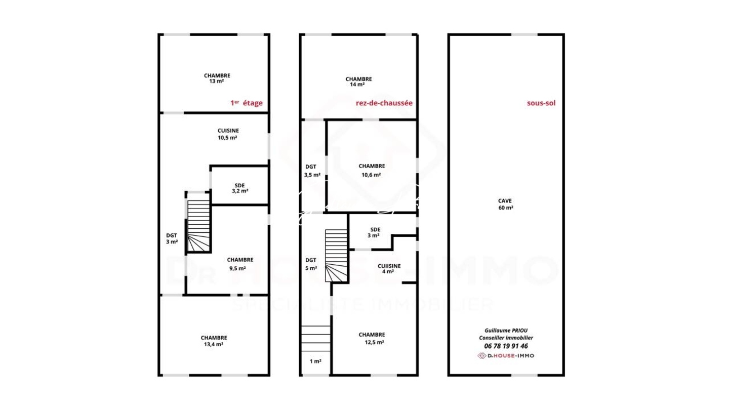 Photo 2 : Vente Maison 6 pièces Bordeaux 108 m²