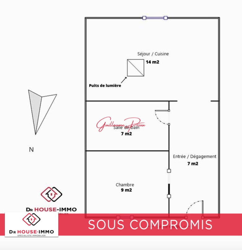 Photo 3 : Vente Appartement 2 pièces Bordeaux 35 m²