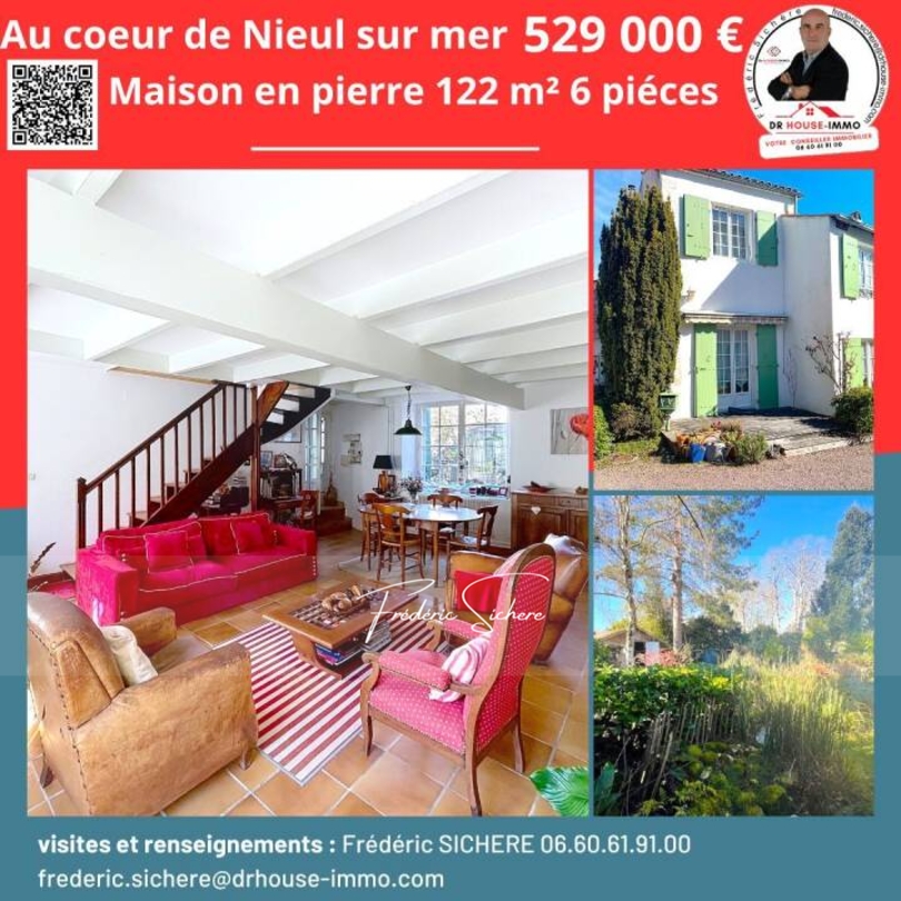 Photo 2 : Vente Maison 6 pièces Nieul-sur-Mer 122 m²