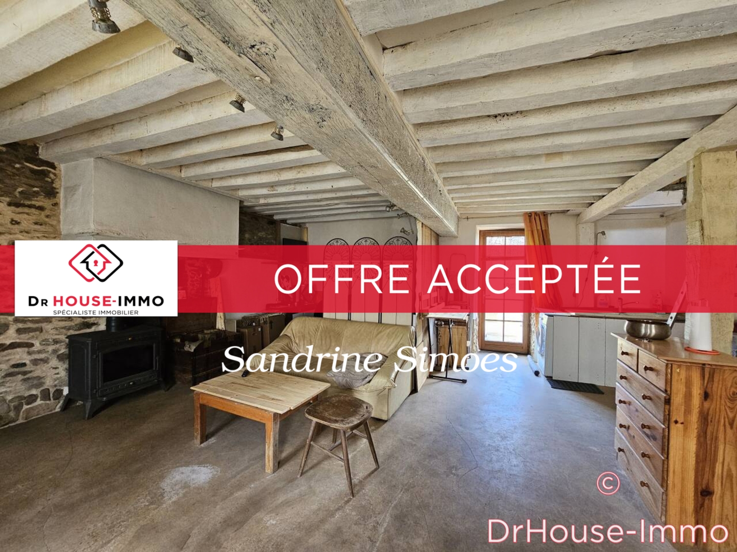 Photo 1 : Vente Maison 3 pièces La Châtre-Langlin 57 m²