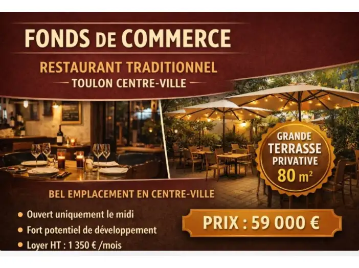 Commerce 1 pièce de 100 m² - Toulon (83000)