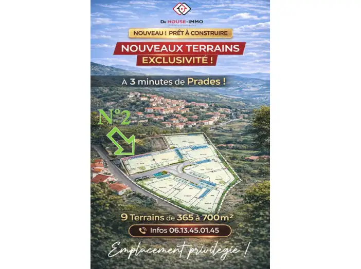 Terrain de 365 m² - Ria-Sirach (66500)