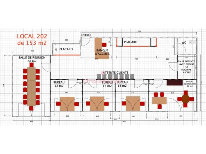 Bureau de 153 m² - Claira (66530)