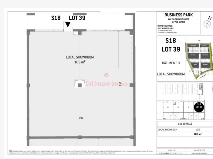 Commerce de 105m² - 1 pièces