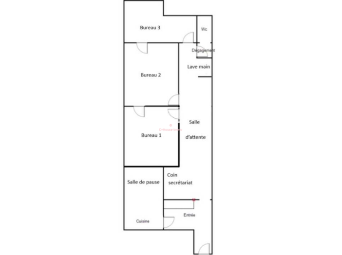 Bureau de 80m² - 4 pièces