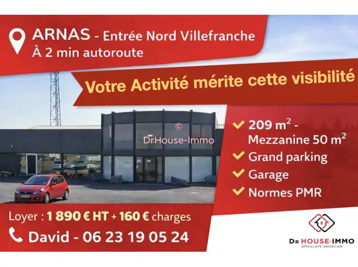 Commerce 4 pièces de 209 m² - Arnas (69400)