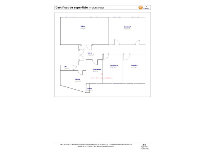 Appartement 4 pièces de 87 m² - Marseille (13005)