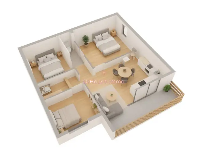 Appartement 4 pièces de 82 m² - Wambrechies (59118)