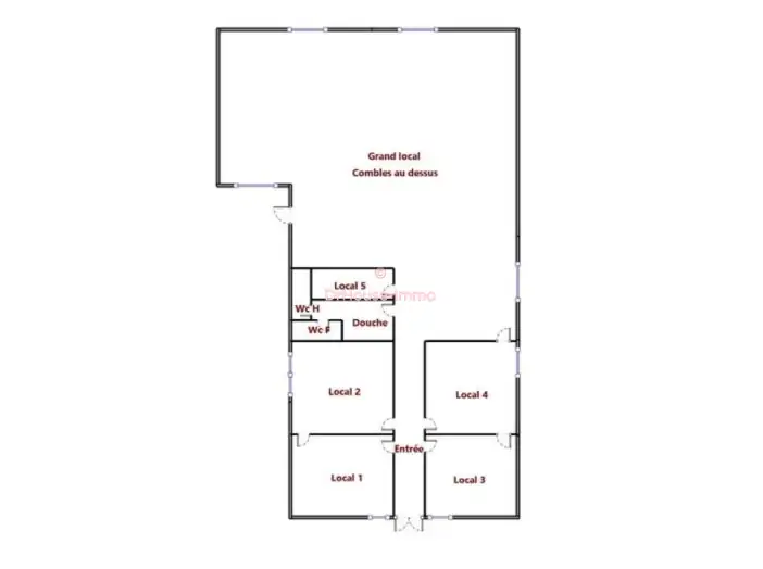 Commerce 5 pièces de 270 m² - Dax (40100)