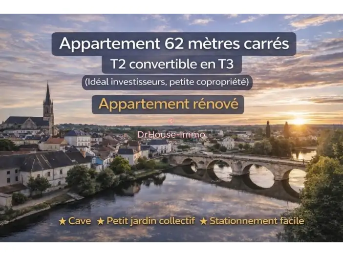 Appartement 2 pièces de 62 m² - Vierzon (18100)