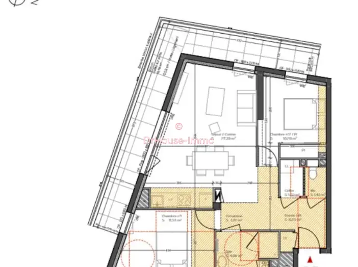 Appartement 3 pièces de 65 m² - Vannes (56000)