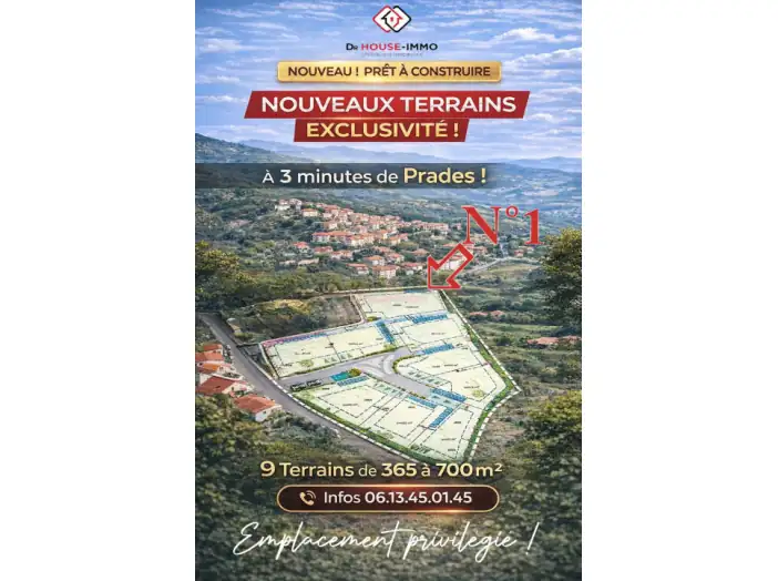 Terrain de 704 m² - Ria-Sirach (66500)