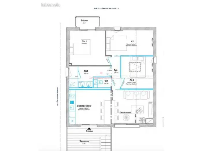 Appartement 4 pièces de 47 m² - Lège-Cap-Ferret (33950)