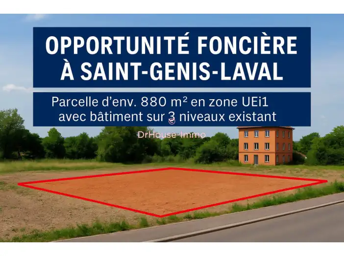 Terrain de 880 m² - Saint-Genis-Laval (69230)