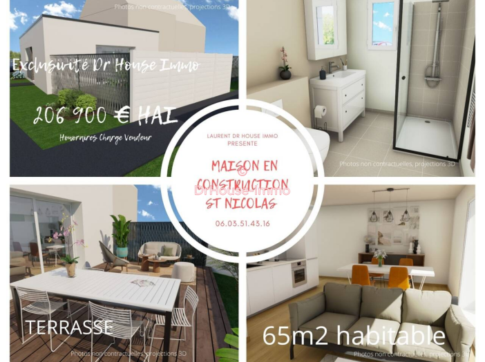 Maison de 65m² - 3 pièces