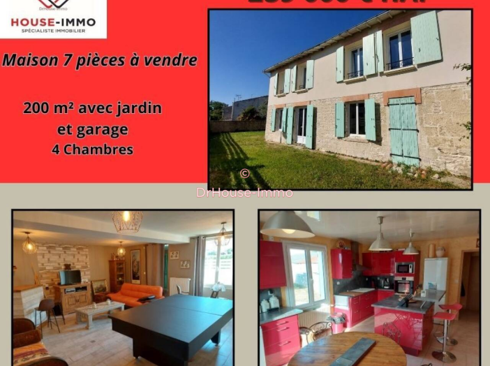 Maison de 200m² - 7 pièces