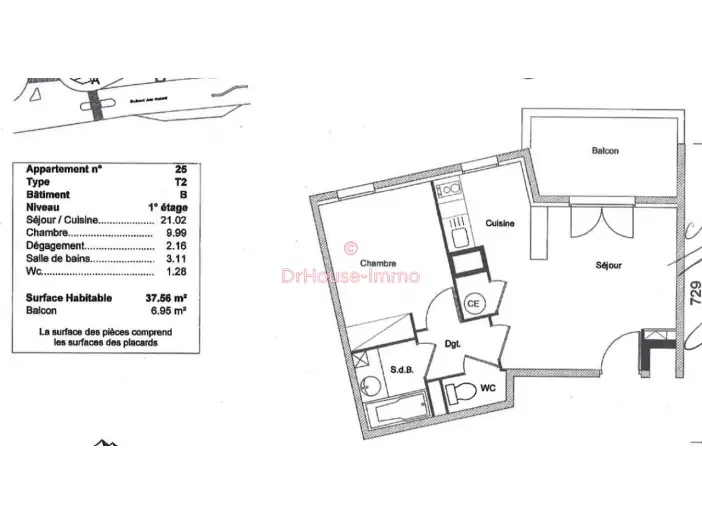 Appartement 2 pièces de 38 m² - La Seyne-sur-Mer (83500)