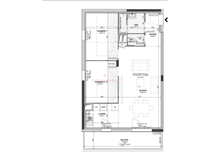 Appartement de 65m² - 3 pièces