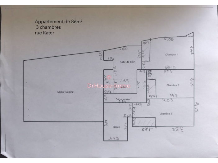 Appartement de 84m² - 4 pièces