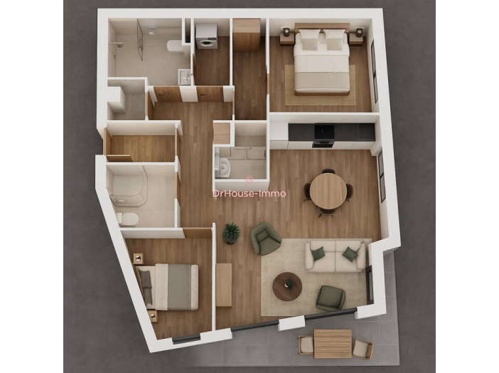 Appartement de 75m² - 3 pièces