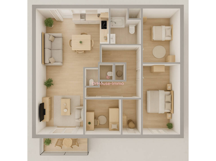 Appartement de 84m² - 4 pièces