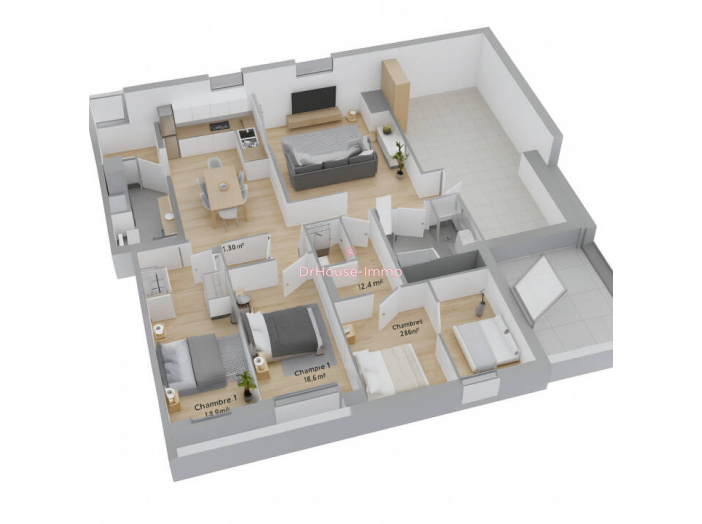 Appartement de 129m² - 5 pièces