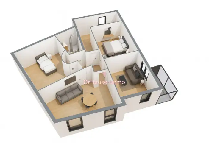 Appartement 5 pièces de 104 m² - Lille (59000)