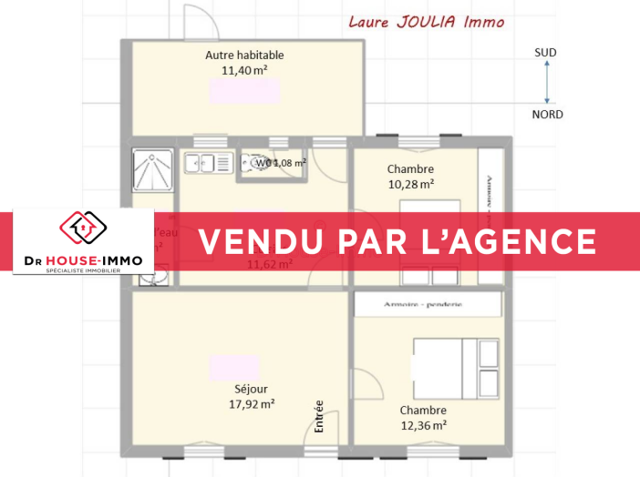 Appartement de 67m² - 4 pièces