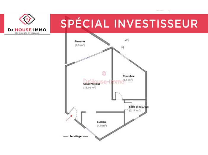 Appartement de 35m² - 2 pièces