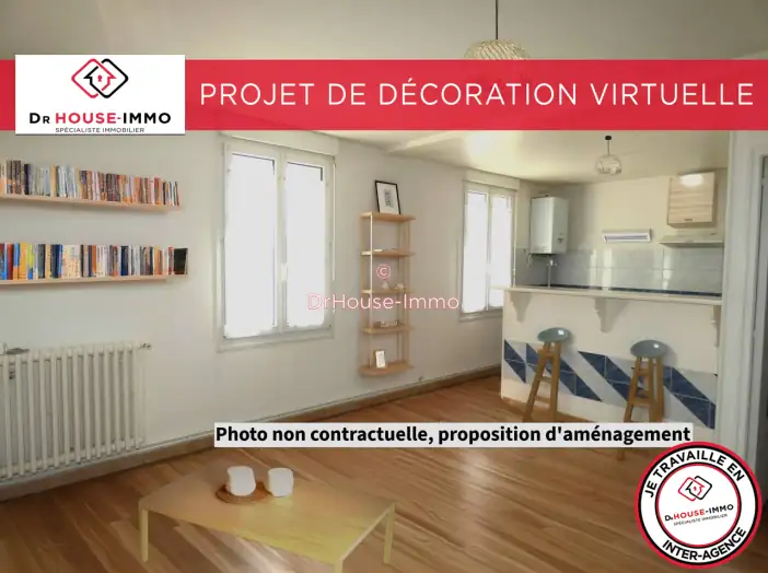 Appartement 2 pièces de 45 m² - La Couture-Boussey (27750)