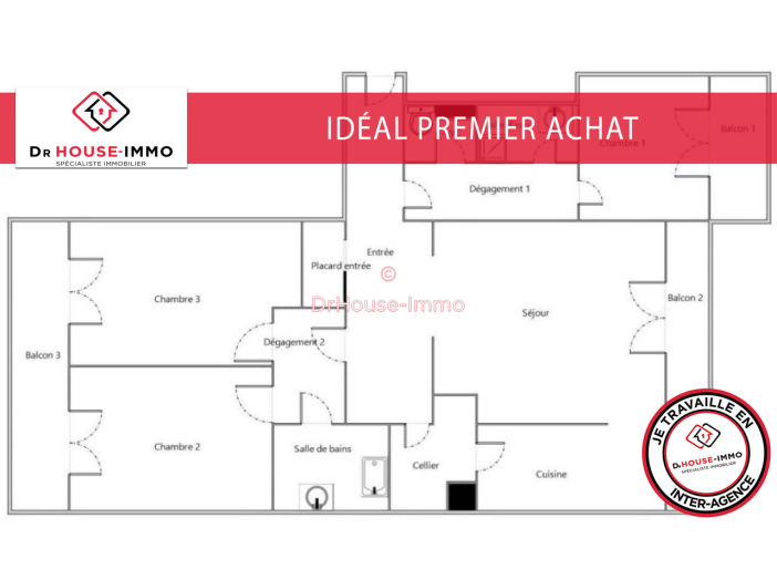 Appartement de 88m² - 4 pièces