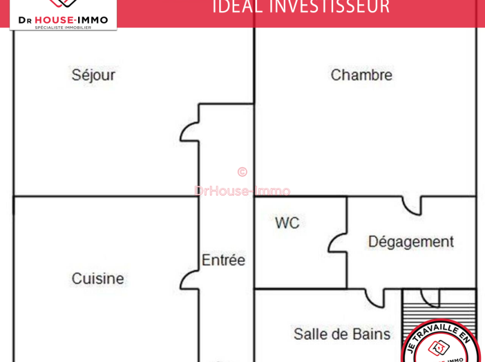 Appartement de 59m² - 2 pièces