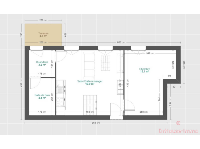 Appartement de 40m² - 3 pièces