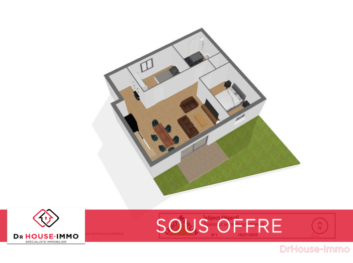 Appartement de 69m² - 2 pièces