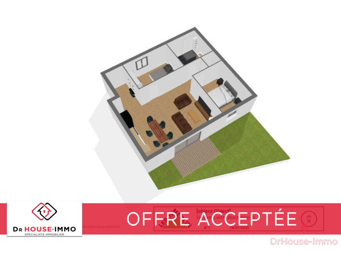 Appartement de 69m² - 2 pièces