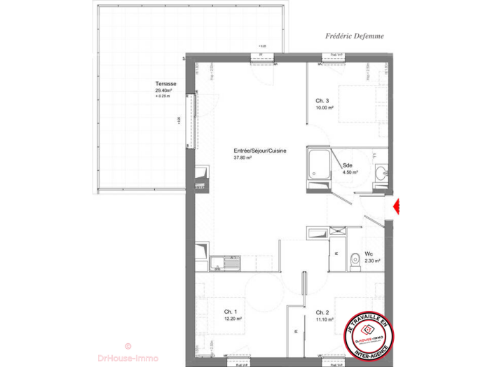 Appartement de 77m² - 4 pièces